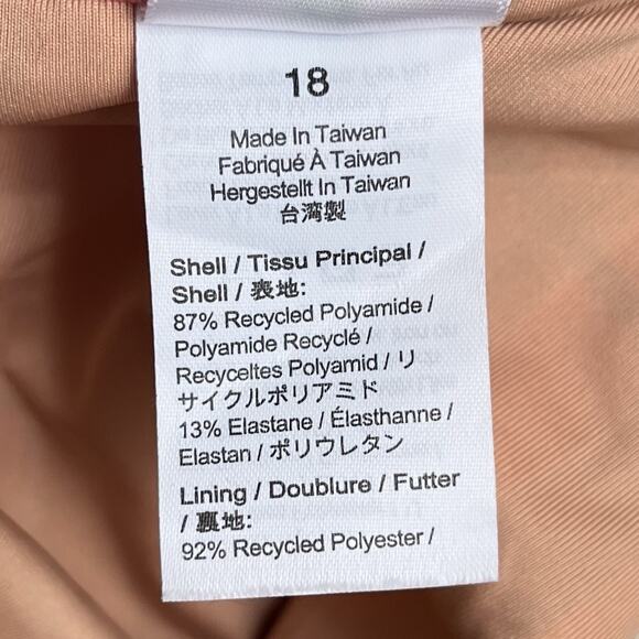 J. Crew Strappy Cross Back One Piece Swimsuit Womens Plus Size 18 Sunset Plaid - Picture 6 of 6